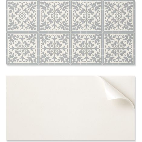 Paquete de azulejos autoadhesivos con estampado floral de 10x40x20 cm.