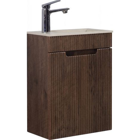 Badplaats Mueble lavabo para aseo  Thermis 40 x 22 cm - Nogal Ma