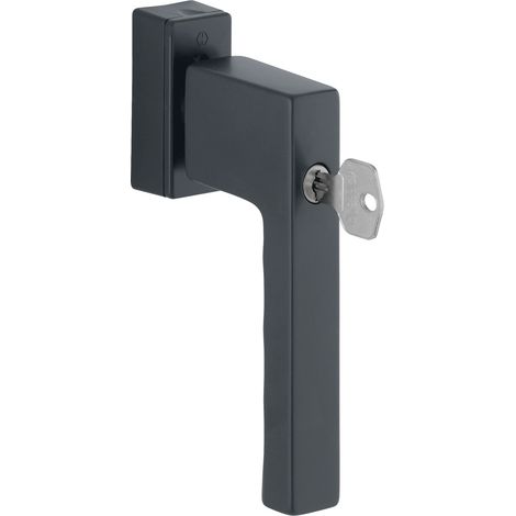 HOPPE Fenstergriff TOULON Sperrzylinder, VK 32-42 mm, Aluminium schwarz matt (1/5)