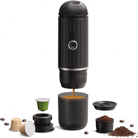 Cafetera espresso eléctrica portátil - Recargable por USB e ideal para viajar (1/5)