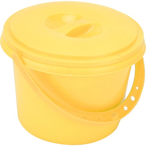 MultiFunction Paint Brush Tub Plastic 2 Compartments Bucket with Palettes for Color Mix(YJ004 Yellow ) (1/5)