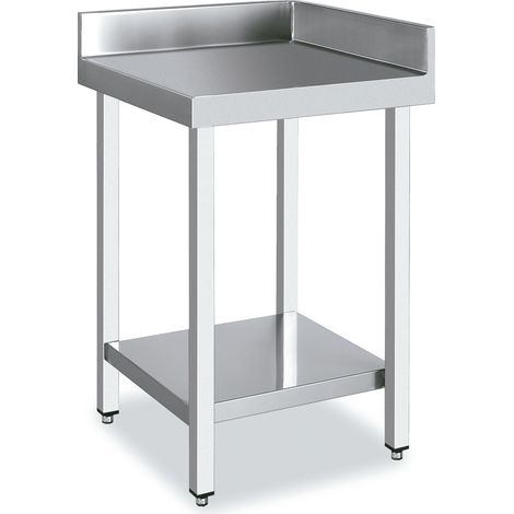 Table d'Angle 90º Inox Avec une Etagère - Distform