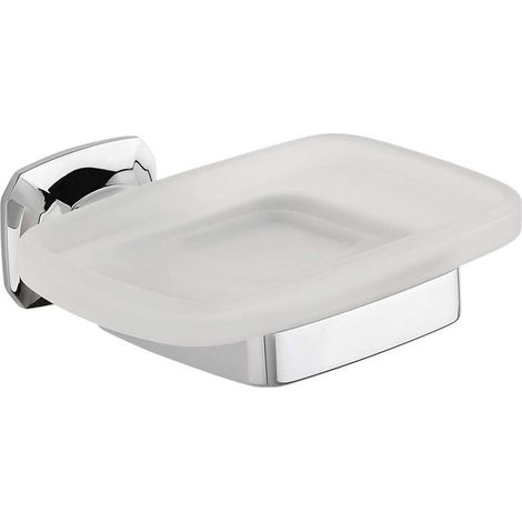 Sapho Aida - Seifenspender mit Halter, Milchglas/Chrom AI002 (1/2)