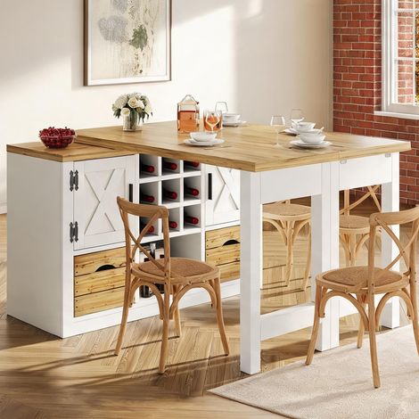 Buffet coloris blanc en MDF 120 x 40 x 72 cm (1/5)