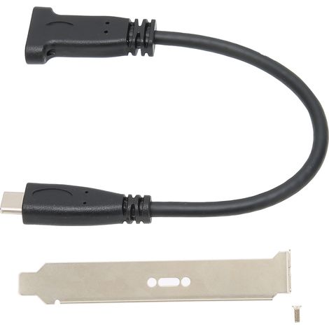 Câble d'extension USB-C mâle vers femelle 3.1 avec fixation métal et vis de montage (1/5)