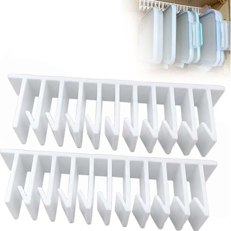 Lid Loft Lid Organizer Lid Loft Pot Lid Storage Rack (White, 2pcs)