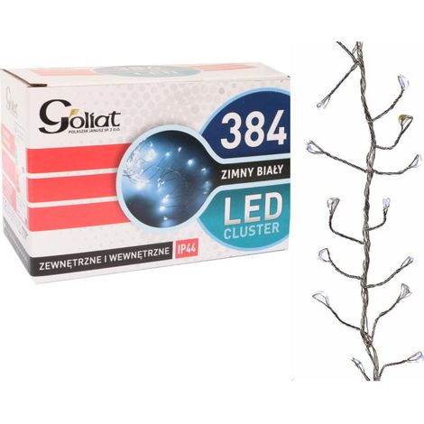 Kaltweiße 384-LED-Raupen-Weihnachtsbeleuchtung, Schutzart IP44 für den Außenbereich, 3 m + 2 m Stromkabel (1/5)