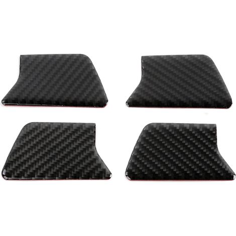 (Fibre de carbone noire) Poignée de porte intérieure de voiture - Décoration de panneau, autocollant, accessoires en fibre de carbone, compatible avec Jeep Grand Cherokee 2011-2023 (1/5)