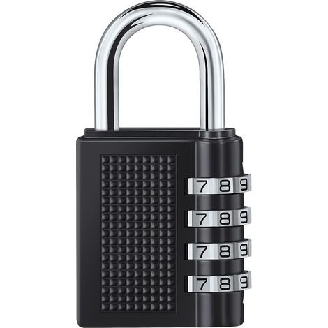 4-Digit Combination Padlock - Secure Lock with Customizable Code, for Gates, Garages, Lockers, Schools, Gyms, Sheds, Toolboxes and Storage (1/5)