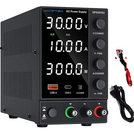 Alimentation électrique DC, Affichage numérique, Interface USB de charge rapide, DPS3010U 30V 10A (1/2)