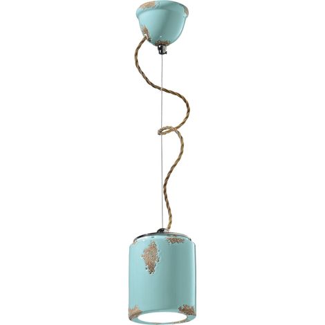 VINTAGE C984, Pendelleuchte , Ferroluce - Colore: Azzurro (1/2)
