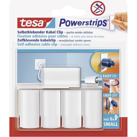 Tesa Organizzatore di cavi bianco, facile da montare