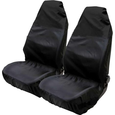Protections universelles en nylon imperméable pour sièges avant de voiture 75 x 55 x 55 cm (Set of 2) Noir (1/4)