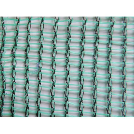 Filet échafaudage 100g/m² - Mailles rectangulaires et rigides - Réutilisable Vert/Noir 3m x 20m