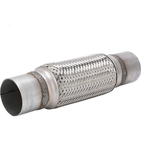 Exhaust Flex Hose 2.5x12 Inch Car Woven Exhaust Flex Hose Coupling Braided Exhaust Tube Stainless Steel Corrugated Flex Joint Tube For Auto Car (1/5)