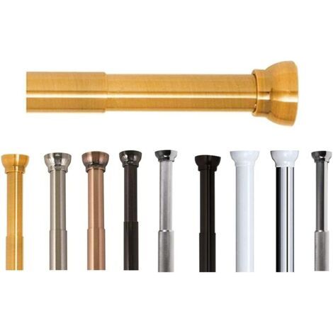 Barre de rideau de douche ou de baignoire extensible en aluminium