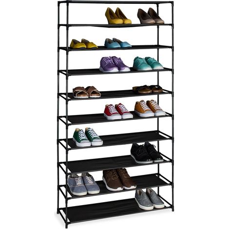 Schuhregal mit stoffebenen