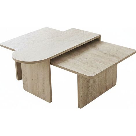 Set di tavolini in legno "Paris" 105 x 60 x 35 cm - Bronzo