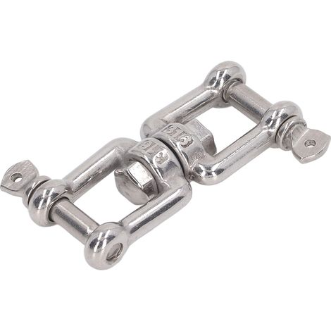 Manille en acier inoxydable 304 double mâchoire, résistante à la corrosion, pour levage et accastillage, diamètre 6mm (1/5)