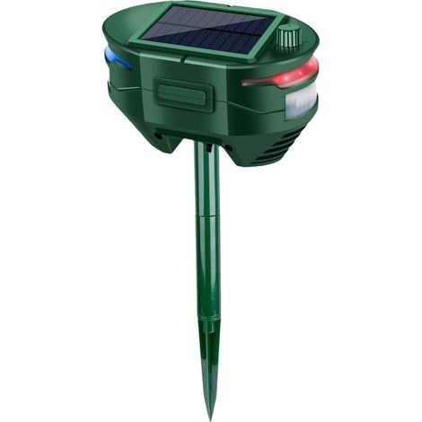 Repulsif Chat Exterieur, 360 degrés Répulsif Chat Ultrason pour le jardin 5 modes réglables Solaire répulsif chat extérieur, 10m Anti Chat Exterieur Repulsif pour Rats, Chiens, Oiseaux, Souris, Pigeon (1/5)