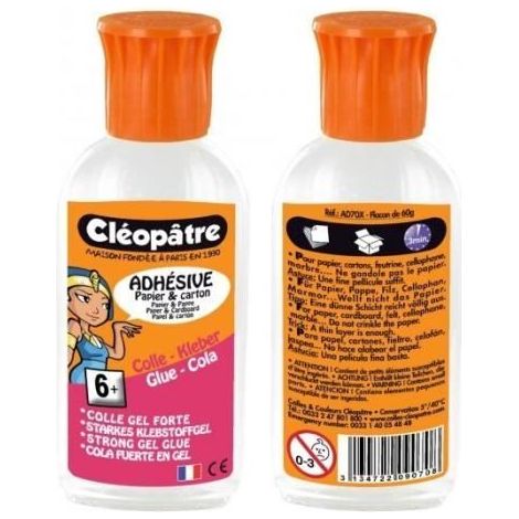 Colle adhésive - CLEOPATRE - Cléopâtre - 55g - Incolore - Facile à étaler