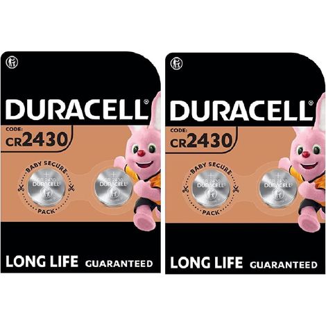 4 x Duracell Cr 2430 Lithium (2 ampoules de 2 batteries) 4 piles 4