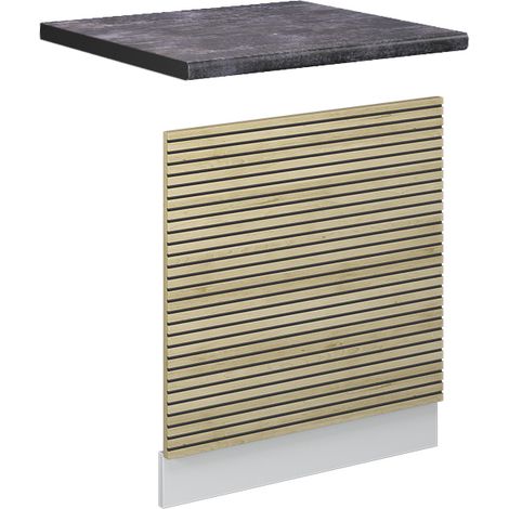 Façade Fame-Line, Panneau en chêne, 60cm , PT Anthracite, Vicco (1/5)