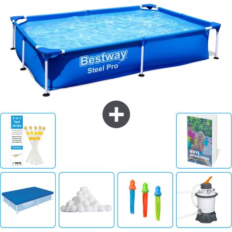 Bestway Steel Pro Rechteckig - 221x150x43 cm - 7-teilig  S8 (1/5)