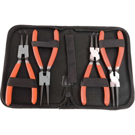 4-teiliges Sprengringzangen-Set mit ergonomischem Griff, Industriewerkzeug