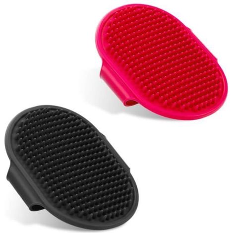 Lot de 2 brosses de bain pour chat et chien En silicone Brosse de toilettage pour animaux de compagnie Brosse de nettoyage apaisante (1/4)