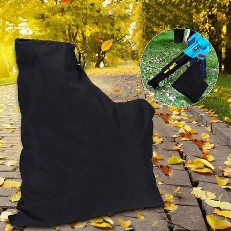Sac de ramassage pour aspirateur de feuilles sac de ramassage en polyester sac de ramassage sous vide pour broyeur de feuilles avec fermeture éclair et cordon de serrage pour aspirateurs et souffleurs (1/4)