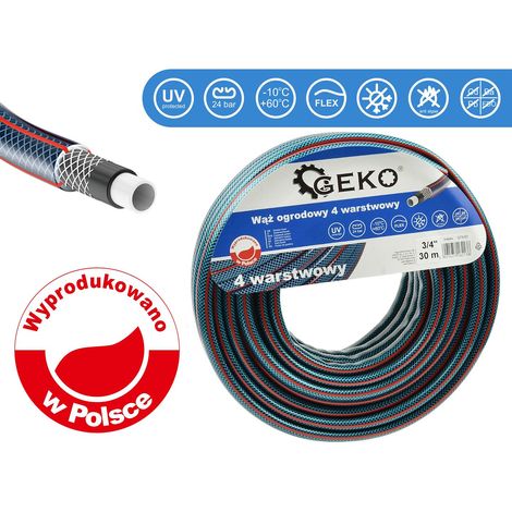 Tuyau d'arrosage 4 couches 3/4" 30 m geko NEUF (60) (1/4)