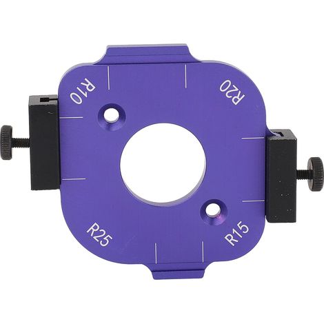 Gabarit de rayon d'angle rond R10 R15 R20 R25, gabarit de routeur en alliage d'aluminium anodisé pour le travail du bois (1/5)