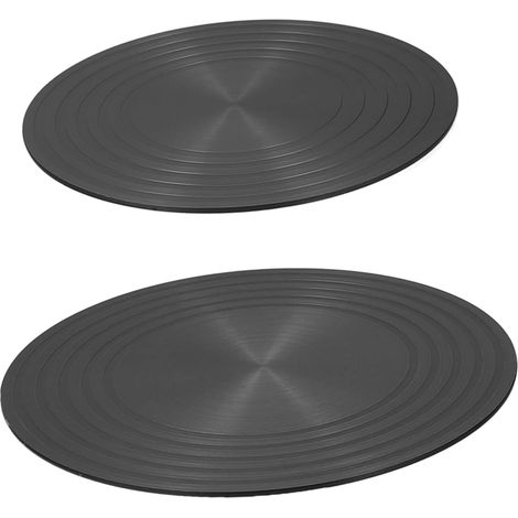 2pièces Couvercles De Brûleurs Ronds Pour Cuisinière Plaque Adaptation Pour Plaque à Induction Diffuseur De Chaleur Pour Vitrocéramique Ustensiles De Cuisine à Induction Convertiss (1/5)