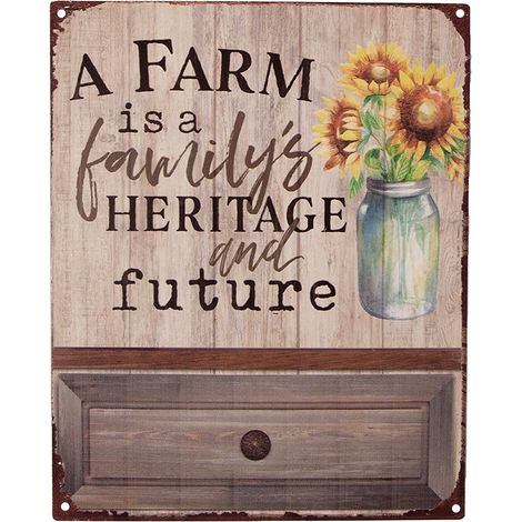 Plaque Décorative Murale Vintage en Fer Marron avec Motif Vase de Fleurs 20x25 cm - PANGIVO