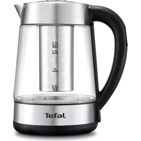 Elektrischer Wasserkocher und 2-in-1 Teekanne TEFAL BJ750D10 - 5 Einstellungen - Kapazität 1,7 L - Edelstahl-Infuser (1/5)