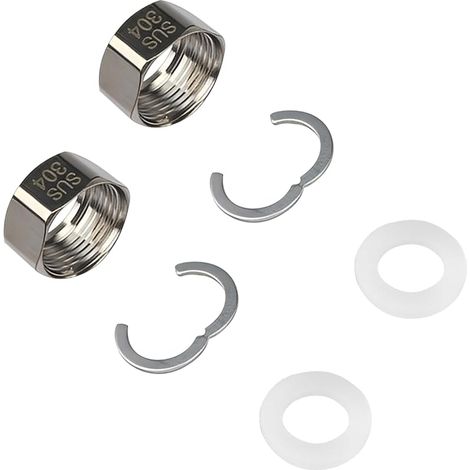 Lot de 2 raccords de tuyau ondulé en acier inoxydable DN25-1 1/4" pour tuyau ondulé en acier inoxydable, filetage intérieur 1 1/4" pour tuyau ondulé DN25, pour câble solaire et sanitaire (1/5)