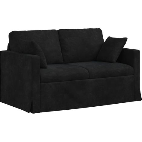 Sofa Black 138 x 78 x 80 cm Velvet vidaXL (1/5)