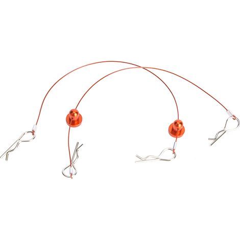 Attache-câbles anti-perte pour carrosserie avec vis de fixation pour voiture RC Traxxas 1/10 (rouge) (1/5)