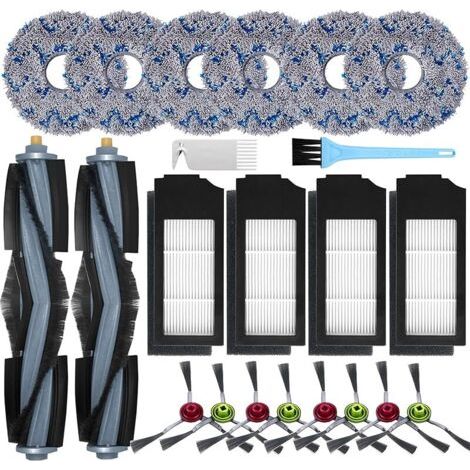 FOREHILL Accessoires pour Ecovacs Deebot X1 Omni / X1 e Omni / X1 Turbo Aspirateur, 2 Brosse Principale, 8 Brosses Latérales, 6 Serpillièr (1/2)