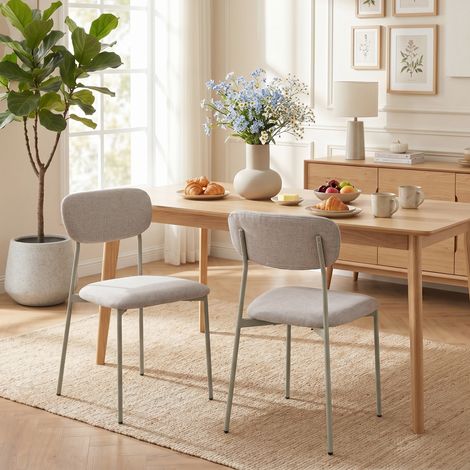 Chaises de Table en Bois, Pliables et Empilables pour Cuisine, Teinte Chêne Clair, Lot de 2 (1/5)