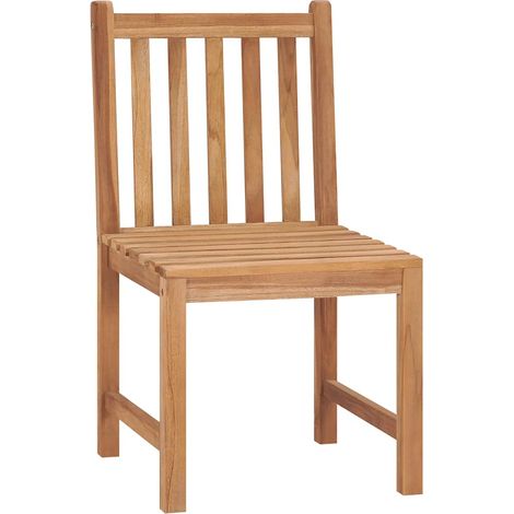 Sedie da Giardino 2 pz  Sedute da esterno in Legno Massello di Teak (1/3)