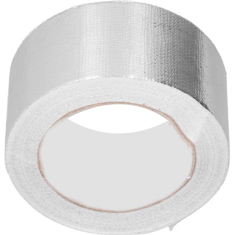 Ruban adhésif en fibre de verre et feuille d'aluminium, résistant à la chaleur, pour la réparation des conduits d'air chaud et froid des systèmes de climatisation, 25 mètres 6 cm (1/5)