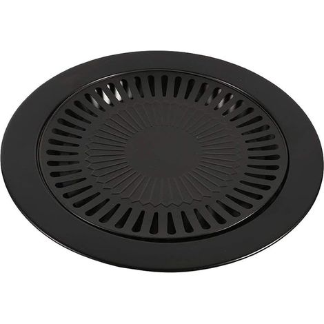Poêle à barbecue antiadhésive classique en fonte - Passe au lave-vaisselle - Plateau d'égouttement amovible (1/5)