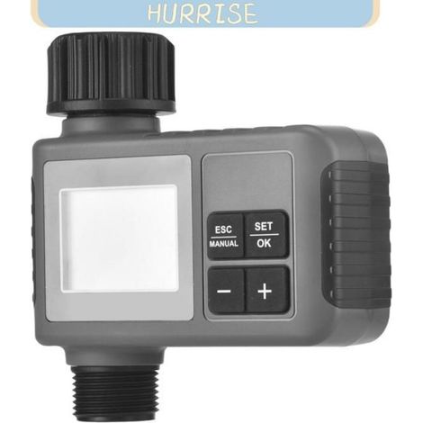 Tbest Minuterie d'arrosage de jardin en plein air Système d'irrigation avec minuterie outillage test Gris foncé Norme britannique (1/5)