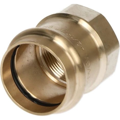 Raccord à sertir laiton rouge manchon de transition 42 mm x 1 1/4’’ FF contour V