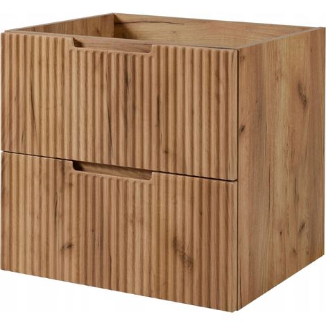 Meuble de salle de bain suspendu sous vasque VENA chêne 60 cm