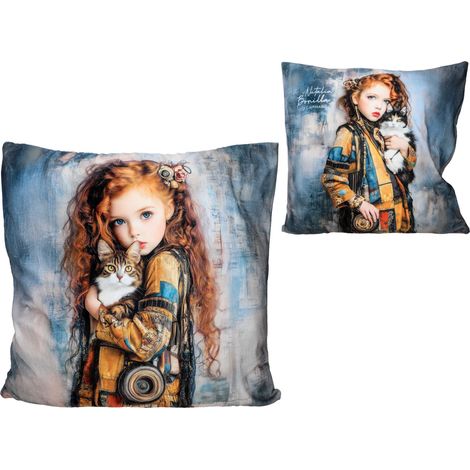 Carmani, almohada con relleno y cremallera 50x50cm - N. bonilla/Mia's Cat Tales (1/3)