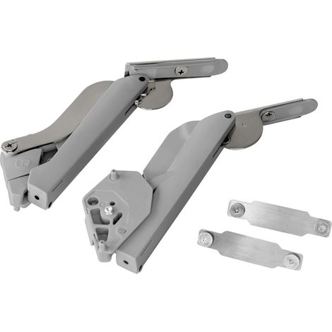 FREEspace Klappenbeschlag Typ B silbergrau, für 0,7 - 4,3 kg Klappengewicht / Kesseböhmer