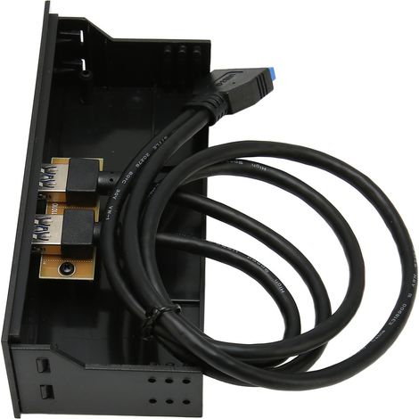 5,25"-Frontblende mit 2 USB 3.0-Anschlüssen und einem 19-poligen Anschluss für einen PC-Laufwerksschacht (1/5)